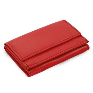 Red ladies leather mini wallet