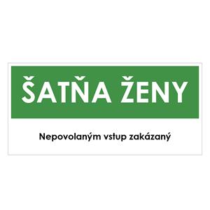 Šatňa ženy, zelená, plast 1mm,190x90mm