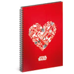 School book A5 Star Wars - Red unlined