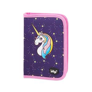 School pencil case classic double-flap Unicorn