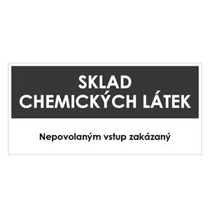 SKLAD CHEMICKÝCH LÁTEK, šedá, plast 2 mm 190x90 mm