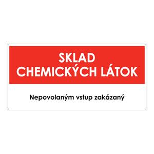 Sklad chemických látok, plast 2mm s dierkami-190x90mm