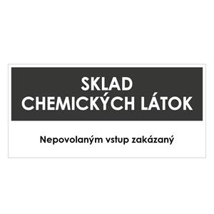 Sklad chemických látok, šedá, plast 1mm,190x90mm