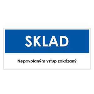 Sklad, modrá, plast 2mm,190x90mm