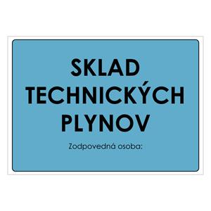 Sklad technických plynov, plast 2mm 297x210mm