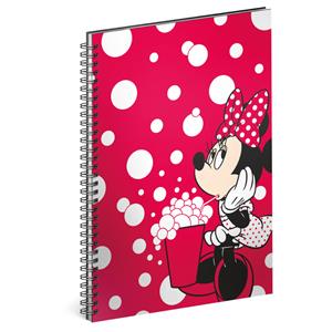 Spiral block Minnie – Red, lined, A5