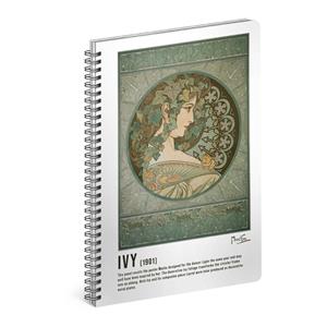 Spiral lined notebook Alphonse Mucha – Ivy