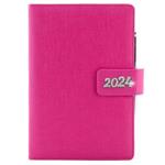 Tagebuch BRILLIANT täglich A5 2024 Tschechisch – Rosa