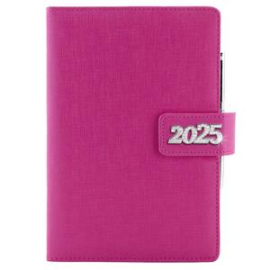 Tagebuch BRILLIANT täglich A5 2025 Tschechisch – Rosa