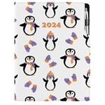 Tagebuch DESIGN täglich A4 2024 CZ - Pinguin