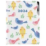 Tagebuch DESIGN täglich A4 2024 CZ - Vögel