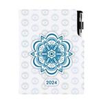 Tagebuch DESIGN täglich B6 2024 CZ - Mandala Blau