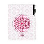 Tagebuch DESIGN täglich B6 2024 CZ - Mandala Rot