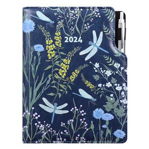 Tagebuch GEP DESIGN täglich A4 2024 - blau - viskos