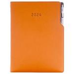 Tagebuch GEP mit Stift täglich A4 2024 - Orange