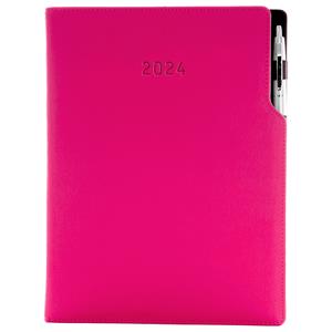 Tagebuch GEP mit Stift täglich A4 2024 - Rosa