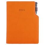 Tagebuch GEP mit Stift täglich B6 2024 - Orange