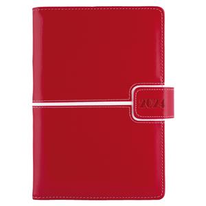 Tagebuch MAGNETIC wöchentlich B6 2024 - rot/weiss