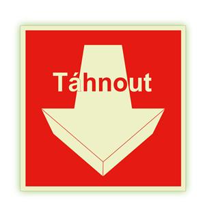 Táhnout - fotoluminiscenční tabulka, plast 2 mm 100x100 mm