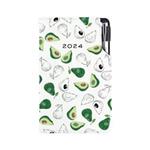 Taschentagebuch DESIGN wöchentlich A5 2024 CZ - Avocado