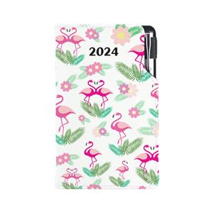 Taschentagebuch DESIGN wöchentlich A5 2024 CZ - Flamingo