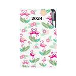 Taschentagebuch DESIGN wöchentlich A5 2024 CZ - Flamingo
