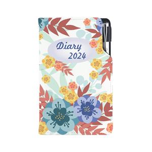 Taschentagebuch DESIGN wöchentlich A5 2024 CZ - Herbstblumen