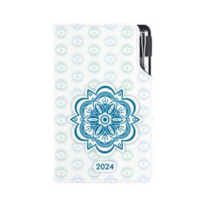 Taschentagebuch DESIGN wöchentlich A5 2024 CZ - Mandala Blau