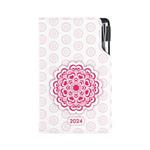 Taschentagebuch DESIGN wöchentlich A5 2024 CZ - Mandala Rot