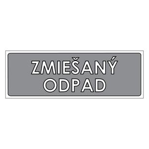 Triedený odpad-Zmiešaný odpad,plast 2mm,290x100mm