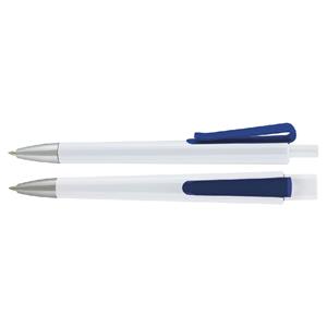 Trisha plastic ballpoint pen - white/blue