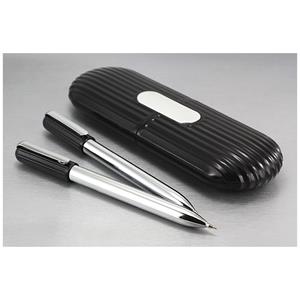 VANDY set ball pen and roller in box - silver/black