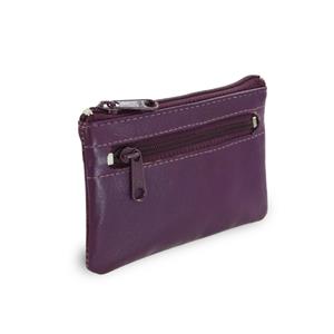 Violet leather with two zipper Keyring