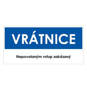 VRÁTNICE, modrá, plast 2 mm 190x90 mm