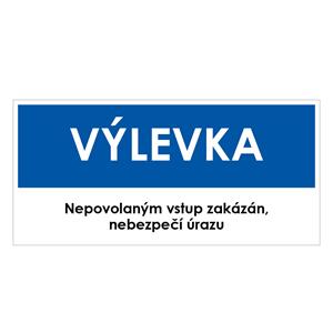 VÝLEVKA, modrá, plast 1 mm 190x90 mm