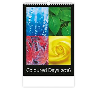 Wall Calendar 2016 Coloured Days