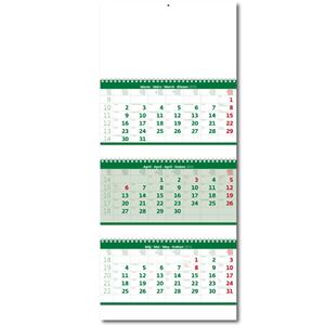 Wall Calendar 2016 Threemonths green with spiral