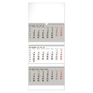 Wall Calendar 2023 3 months foldable - grey CZ