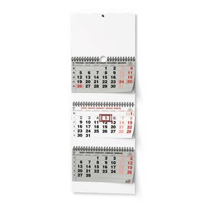 Wall Calendar 2023 3-months stacked - Grey