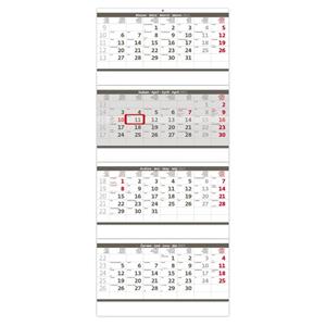 Wall Calendar 2023 - Fourmonths stacked grey