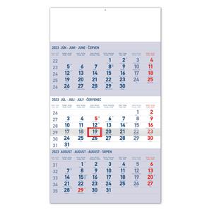 Wall Calendar 2023 Standard 3 months - blue SK