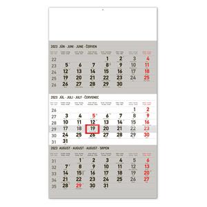 Wall Calendar 2023 Standard 3 months - grey SK