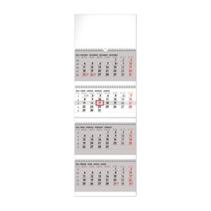 Wall Calendar 2024 4months foldable - grey CZ