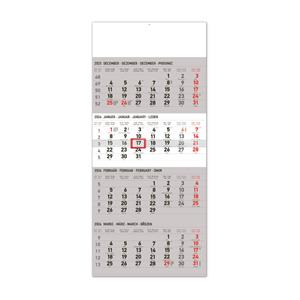 Wall Calendar 2024 4months foldable - grey SK