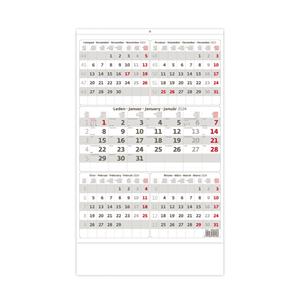 Wall Calendar 2024 - Fivemonths grey