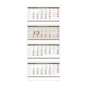 Wall Calendar 2024 - Fourmonths stacked grey