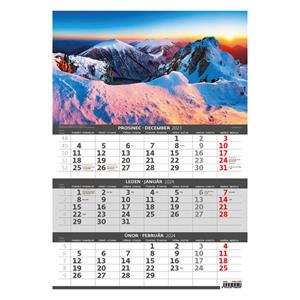 Wall Calendar 2024 - Mountains - Threemonths