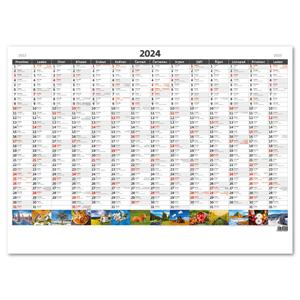 Wall Calendar 2024 - Planning yearly map A1 Picture