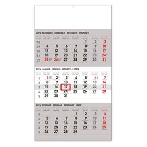 Wall Calendar 2024 Standard 3 months - grey SK