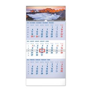 Wall Calendar 2024 Tatra mountains 3 months - blue SK